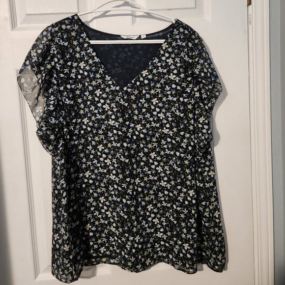 Reitmans cap short sleeved blouse, size 2X - Picture 1 of 5